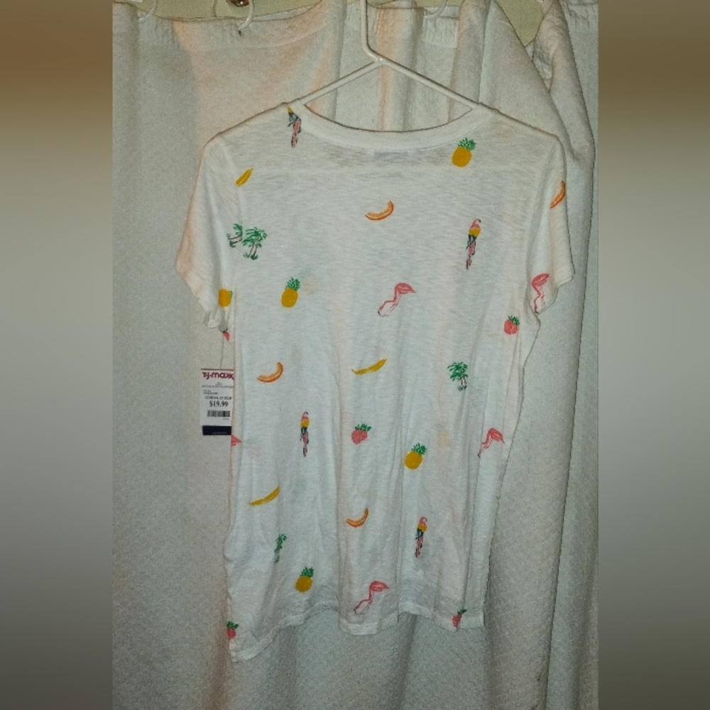 Lucky Brand Tropical Short Sleeve T-Shirt Size Small